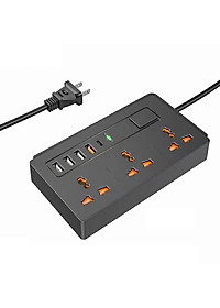 Ổ điện cao cấp đa năng, thông minh 4 cổng USB, 3 cổng AC 220V OLAPLE an toàn chống giật, chống cháy nổ an toàn - Hàng nhập khẩu