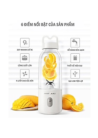 Máy xay sinh tố mini KGmeetjuice dễ sử dụng đa năng tiện lợi dung tích 500ml- Hàng chính hãng