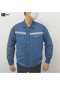 Bộ Áo Điều Hòa DOKY Nhật Bản Chất Liệu Vải Kaki Cao Cấp, PIN Dung Lượng Cao 30.000mAh, Quạt Không Chổi Than 12V Chạy Bền Khỏe - Màu Xanh Than