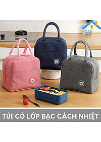 Túi Đựng Hộp Cơm Giữ Nhiệt 2 Lớp Phong Cách Hàn Quốc - Chính Hãng