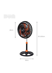 (ASIA) Quạt lửng Asia TURBO 6 cánh 80w - bán công nghiệp -  Hàng chính hãng