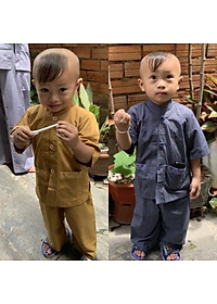 Đồ Lam Đi Chùa Cho Bé # Lãnh Tụ Thêu Túi # Đồ Bộ Bé Trai # Quần Áo Bé