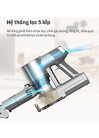 Máy hút bụi không dây Lock&lock ENV356GRY đa năng cầm tay 3 trong 1 (lau sàn, hút bụi, hút bụi giường nệm), động cơ BLDC (350W) - Hàng chính hãng