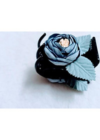 Kẹp tóc hoa hồng xanh ngọc