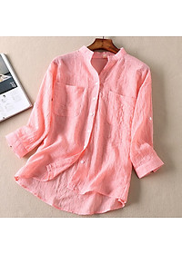 Áo đũi nữ Haint Boutique, Áo sơ mi nữ cổ V xinh phong cách vintage Sm99