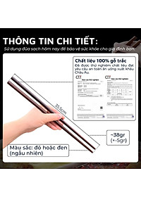 Đũa xào nấu thức ăn DandiHome (đũa cả) gỗ trắc cao cấp, chịu nhiệt tốt, không độc hại khi gặp nhiệt độ cao