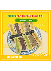 Đặc Sản Sóc Trăng - Bánh Pía Chay Thập Cẩm 4 Vị Khác Nhau 400G, Bánh Pía Chay Sóc Trăng Tân Huê Viên