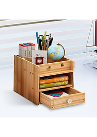 Kệ để máy tính đa năng Z08-2 NASI kệ màn hình máy tính để bàn bằng gỗ cứng chắc có hộc cất bàn phím ngăn kéo hộc để tài liệu văn phòng phẩm