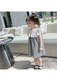 Đầm suông caro cho bé phong cách Hàn Quốc từ 11-23kg - Đầm bé gái xinh xắn (SD-3618G)
