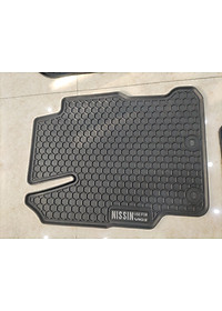 Thảm lót sàn cao su xe Toyota Vios 2014- 2022 (Mẫu Nissin tổ ong CHỮ TRẮNG)