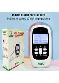 Máy massage xung điện 4 miếng dán pin sạc Nikio NK-100