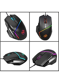 Chuột Gaming macro A876 Led RGB 6400dpi cho máy tính laptop hàng nhập khẩu
