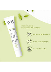Kem Dưỡng Giúp Giảm Mụn Kiềm Dầu Cho Da SVR Sebiaclear Mat+Pores 40ml