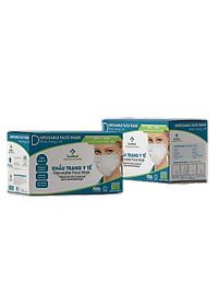 Khẩu trang y tế CAEMEDI 3 lớp trắng cao cấp, kháng khuẩn, lọc bụi bẩn đạt chuẩn BFE, FDA xuất khẩu Châu Âu - Hộp 50 cái
