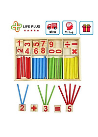 Bộ Đồ Chơi Gỗ Hộp Que Tính Và Chữ Số Toán Học Đẹp An Toàn Cho Bé Trai Bé Gái Phát Triển Tư Duy Về Con Số Và Phép Tính