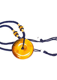 Mặt dây chuyền đồng điếu đá mắt hổ 3.5cm - Ngọc Quý Gemstones