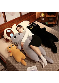 Thú nhồi bông mèo mắt to vô tri - Size từ 70cm đến 90cm - Quà tặng gấu bông mèo mắt tròn dễ thương - Gối ôm mềm mịn cho bé.