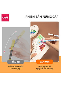 [MỚI] Bút Sơn Acrylic Marker Deli THÊM 80% MỰC - 12/24/36/48/64 Màu Tô Trên Mọi Chất Liệu DIY Vẽ Giày Vải Chai Lọ Nhựa