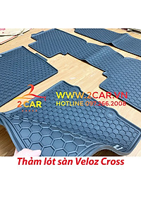 Thảm sàn, Thảm lót sàn xe Toyota Veloz Cross 2022 2023 cao su đúc, vân tổ ong, không mùi, MẪU NISSIN