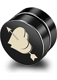 Bông tai nam châm hai trái tim