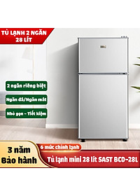 Tủ lạnh mini 38 lít SAST BCD-38L làm đá đựng mỹ phẩm làm mát nước uống bảo quản hoa quả thực phẩm