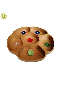 Khay Bánh Mứt Bằng Gỗ Hình Ngôi Sao Năm Cánh