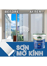 1 Kg Keo Sơn Mờ Kính Chống Nhìn Trộm TAIKOMI, Keo Sơn Bóng Mờ Kính Văn Phòng, Mờ Kính Cửa Sổ, Nhà Tắm, Phòng Ngủ