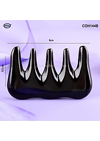Lược sừng đen 5 răng mát xa (Size: S - 9cm) COH144B - Massage đầu giúp lưu thông khí huyết - Chăm sóc tóc