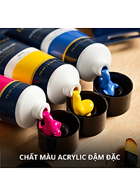Màu Acrylic Tuýp 75ml Đủ Màu Finenolo Cao Cấp Deli - Tô Đất Sét, Đất Nặn Tự Khô, Vẽ Túi Vải Tote, Quần Áo DIY, Giày, Tranh Tường, Đa Chất Liệu, Tươi Sáng, Nhanh Khô - EC75