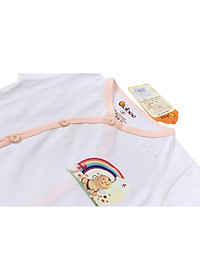 Set 5 áo sơ sinh cổ tim viền màu tay ngắn cho bé BB08