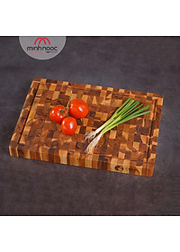 [Chính hãng] Thớt gỗ Teak Chef Studio hình chữ nhật, kích thước 28 x 40 x 3,5 cm - MSP10231. Dùng cắt, thái, khay trưng bày thực phẩm.