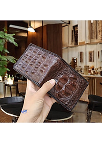 Ví Nam Da Cá Sấu 2 Mặt [Gù Cá Sấu Nguyên Con Rất Đẹp] Thiết Kế Dáng Ngang Dễ Sử Dụng