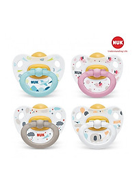 BỘ 2 TI GIẢ NUK HAPPYKIDS CAO SU 0 - 6M ( MÀU NGẪU NHIÊN )