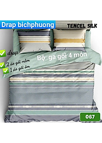  Bộ drap gối Tencel vải Hàn Quốc , đỉnh cao mát , mềm mại { drap và 3 áo gối}