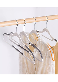 Combo 5 Móc Treo Quần Áo Chống Trượt, Biến Dạng Quần Áo, Móc Áo Nhựa Cao Cấp Chịu Tải Lớn Xoay 360 - Chính Hãng