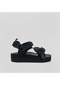 Giày Sandal Nữ The Bily 01W Quai Chéo Dây Rút - Màu Đen BL01WD