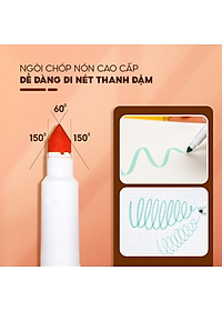 Bút lông màu Fiber Pen 20 màu Retro Thiên Long Colokit rửa được ngòi chóp viết nét thanh nét đậm SWM-C009