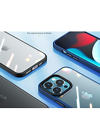 Ốp lưng cho iPhone 13 hiệu Likgus Hybrid Glass Pc viền màu chống sốc - Hàng nhập khẩu