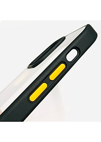 Ốp lưng cho iPhone 12 Pro Max (6.7) hiệu ROCK Guard Hybrid Glass Pc viền màu chống sốc (Không ố màu) - Hàng nhập khẩu
