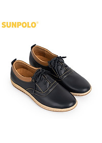 Giày nam Da bò Buộc dây SUNPOLO SPH424 (Xanh navy, Nâu)