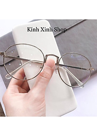 Kính Giả Cận, Gọng Kính Cận Nam Nữ Mắt Tròn Kim Loại Hàn Quốc - KÍNH XINH SHOP