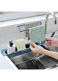 Kệ Nhựa Dài Gấp Gọn Điều Chỉnh Được Kích Thước Phù Hợp Với Bồn Rửa Chén Nhà Bạn , Có Giá Treo Khăn- Chính Hãng GROFA 