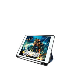 Bao da Ipad 10.2 (Thế hệ 7 – 2019) hiệu Mutural _ Màu xanh_ Hàng nhập khẩu