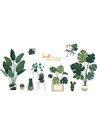 Decal dán tường Tranh Dán tường Lá Cây phong cách Vintage ZH2009AB