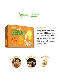 Kẹo Genat Gừng (Hộp 100 viên) - Tinh Hoa Thiên Nhiên
