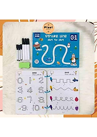 Tập tô vẽ thông minh xóa được - đồ chơi giáo dục toàn diện Montessori cho bé