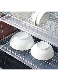 Kệ chén đa năng 2 tầng inox 304 mẫu lớn Hobby Home Decor KC2M