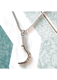 Dây chuyền nam cá tính, mặt hợp kim không gỉ si mạ, dây titan cao cấp rộng 3-4mm, dài 50cm