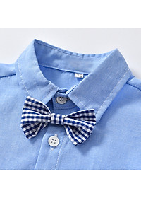 Bộ công tử bé trai, set áo sơ mi dài tay và quần quai đeo trẻ em, chất xịn dày đẹp, mẫu mới mặc sinh nhật sự kiện | MB10
