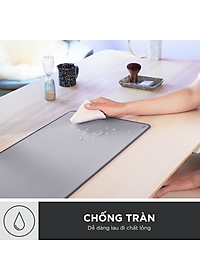 Bàn di chuột cỡ lớn Logitech Desk Mat - Đế cao su chống trượt, lướt dễ dàng, bề mặt chống đổ tràn, bền bỉ, nhỏ gọn - Hàng chính hãng